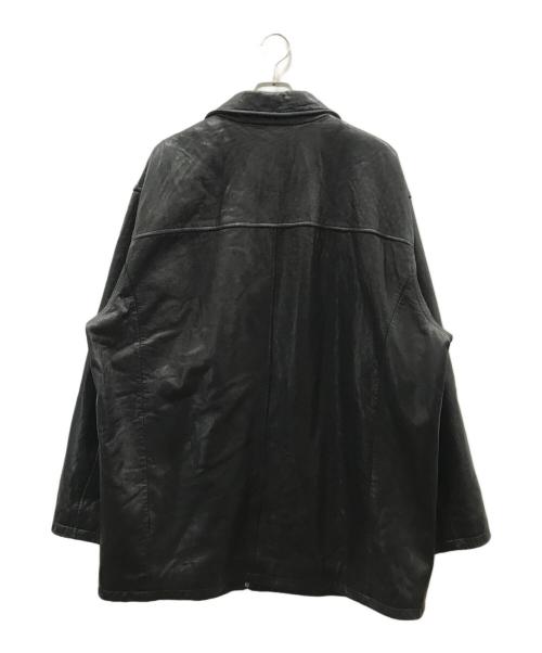 ROUNDTREE & YORKE（ラウンドツリー アンド ヨーク）ROUNDTREE & YORKE (ラウンドツリー アンド ヨーク) レザージャケット ブラック サイズ:下記参照の古着・服飾アイテム