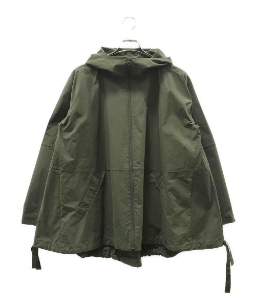 journal standard luxe（ジャーナルスタンダード ラックス）JOURNAL STANDARD LUXE (ジャーナルスタンダード リュクス) メモリータフタ フードブルゾン オリーブ サイズ:Mの古着・服飾アイテム