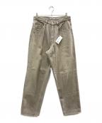 AURALEEオーラリー）の古着「HARD TWIST FADED BROWN DENIM WIDE PANTS」｜ブラウン
