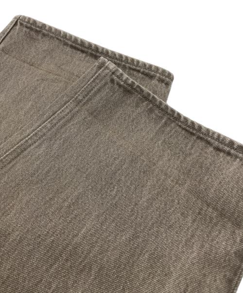 AURALEE（オーラリー）AURALEE (オーラリー) HARD TWIST FADED BROWN DENIM WIDE PANTS ブラウン サイズ:W32の古着・服飾アイテム