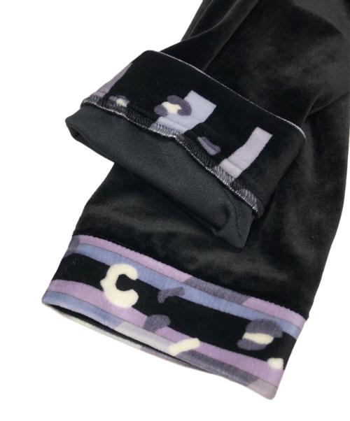 LEONARD SPORT（レオナール スポーツ）LEONARD SPORT (レオナール スポーツ) 長袖ベロアワンピース ブラック サイズ:40の古着・服飾アイテム