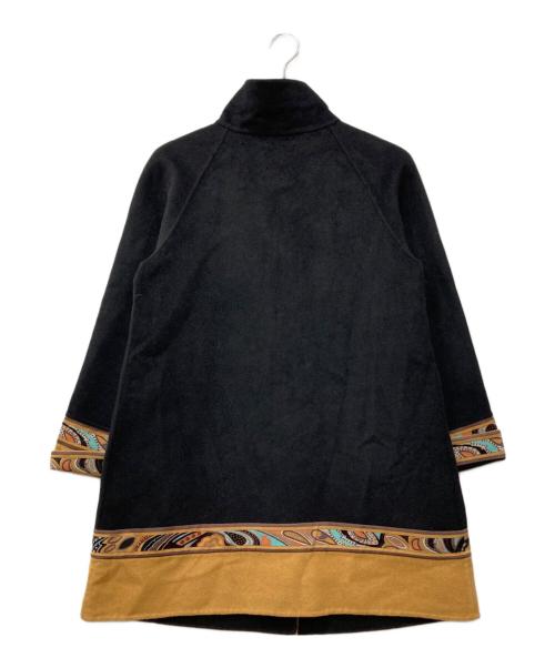 LEONARD（レオナール）LEONARD (レオナール) リバーシブルスタンドカラーアンゴラコート ブラック サイズ:3の古着・服飾アイテム