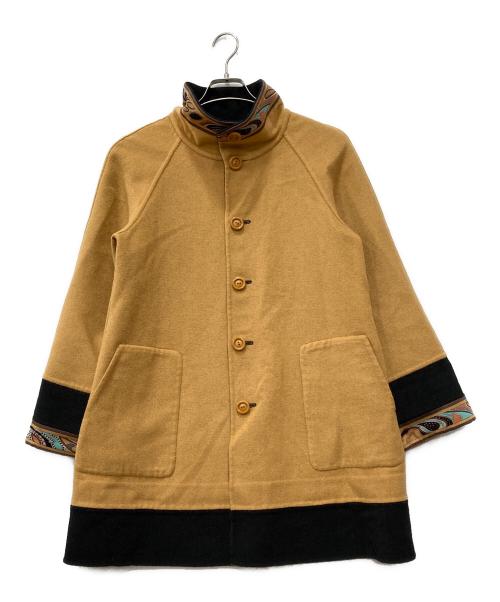 LEONARD（レオナール）LEONARD (レオナール) リバーシブルスタンドカラーアンゴラコート ブラック サイズ:3の古着・服飾アイテム