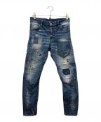 DSQUARED2ディースクエアード）の古着「リペア加工デニムパンツ」｜インディゴ