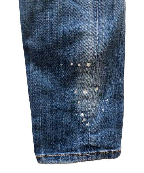 DSQUARED2（ディースクエアード）DSQUARED2 (ディースクエアード) リペア加工デニムパンツ インディゴ サイズ:Sの古着・服飾アイテム