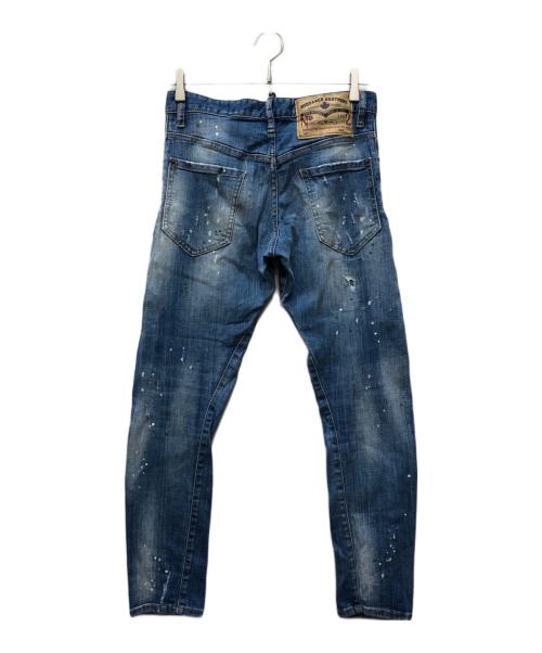 DSQUARED2（ディースクエアード）DSQUARED2 (ディースクエアード) リペア加工デニムパンツ インディゴ サイズ:Sの古着・服飾アイテム