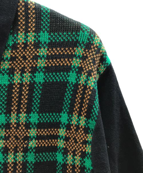SUPREME（シュプリーム）Supreme (シュプリーム) Plaid Knit s/s Polo ブラック サイズ:Mの古着・服飾アイテム
