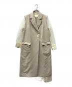 Ameriアメリ）の古着「LONG VEST SET SHEER DRESS」｜ベージュ