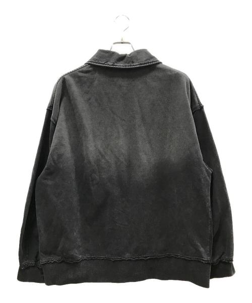 MAISON SPECIAL（メゾンスペシャル）MAISON SPECIAL (メゾンスペシャル) Sandblasting Sweat Prime-Over Half-Zip Polo Shirt ブラック サイズ:2の古着・服飾アイテム