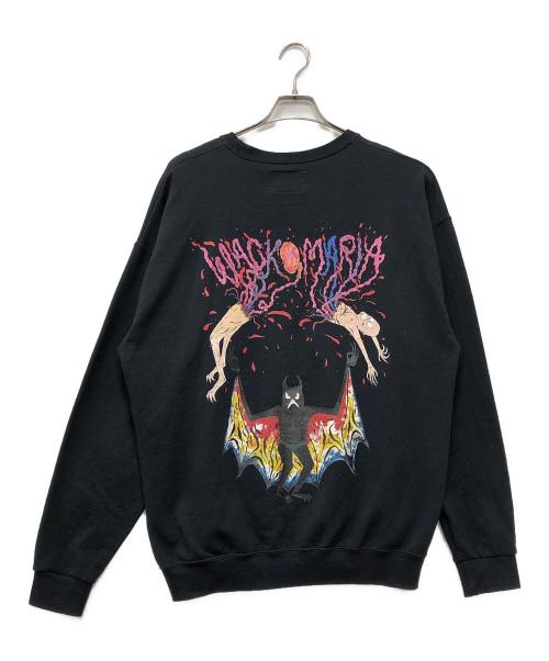WACKO MARIA（ワコマリア）WACKO MARIA (ワコマリア) NECK FACE / WASHED HEAVY WEIGHT CREW NECK LONG SLEEVE T ブラック サイズ:XLの古着・服飾アイテム