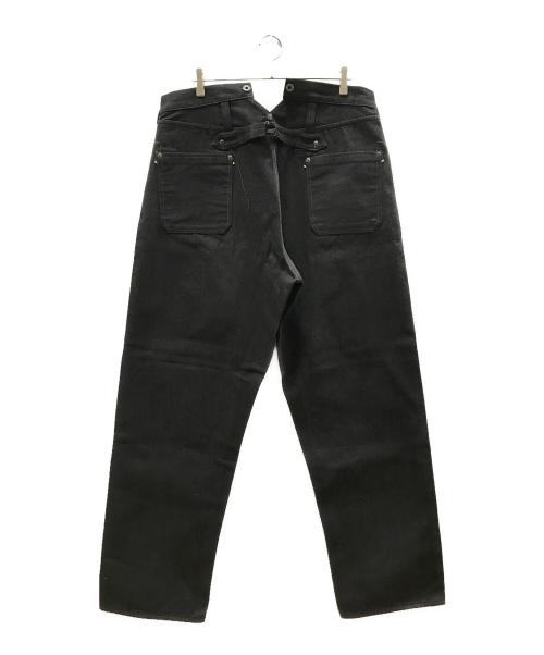 NIGEL CABOURN（ナイジェルケーボン）NIGEL CABOURN (ナイジェルケーボン) シンチバックワイドデニムパンツ ブラック サイズ:SIZE 86cm (W34)の古着・服飾アイテム