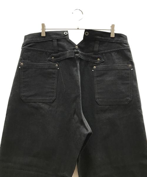 NIGEL CABOURN（ナイジェルケーボン）NIGEL CABOURN (ナイジェルケーボン) シンチバックワイドデニムパンツ ブラック サイズ:SIZE 86cm (W34)の古着・服飾アイテム