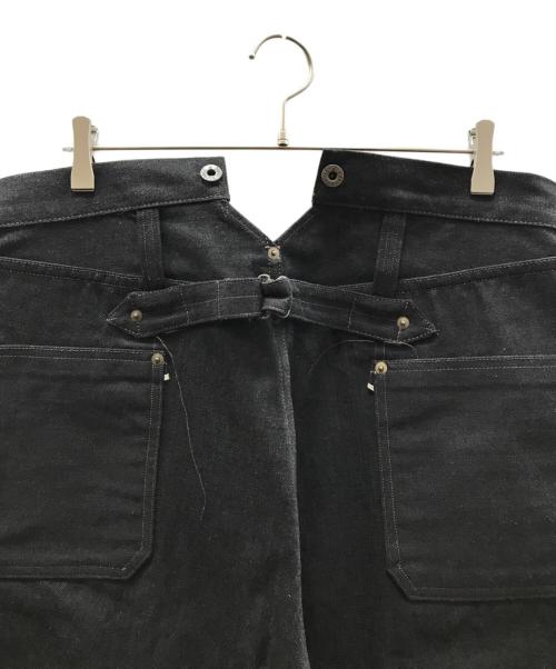 NIGEL CABOURN（ナイジェルケーボン）NIGEL CABOURN (ナイジェルケーボン) シンチバックワイドデニムパンツ ブラック サイズ:SIZE 86cm (W34)の古着・服飾アイテム