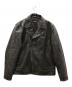 AVIREX（アヴィレックス）の古着「AGED LEATHER W-RIDERS JACKET」｜ブラウン