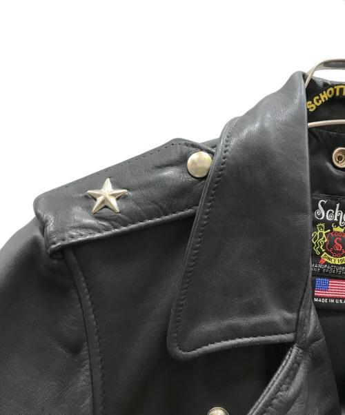SCHOTT BROS.（ショット）SCHOTT BROS. (ショットブロス) ワンスターダブルライダースジャケット ブラック サイズ:36の古着・服飾アイテム