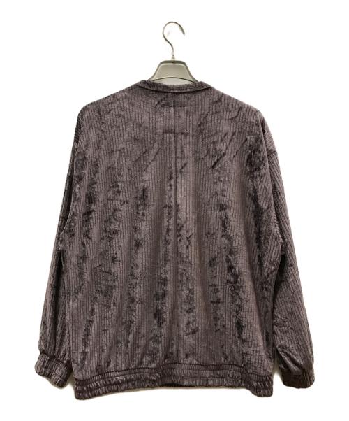 SHAREEF（シャリーフ）SHAREEF (シャリーフ) STRIPE VELOR SWITCHING P/O パープル サイズ:1の古着・服飾アイテム