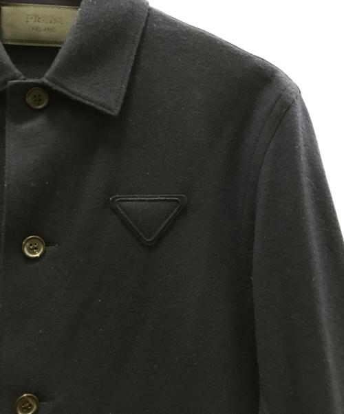 PRADA（プラダ）PRADA (プラダ) 三角プレート シャツ ネイビー サイズ:XSの古着・服飾アイテム