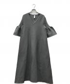 CFCLシーエフシーエル）の古着「POTTERY SHORT BELL SLEEVE FLARE DRESS」｜ブルー
