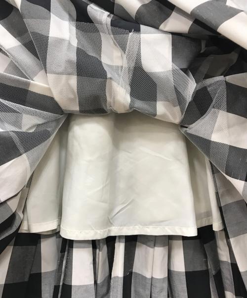 cygne（シーニュ）cygne (シーニュ) ブロックチェックスカート ブラック サイズ:1の古着・服飾アイテム
