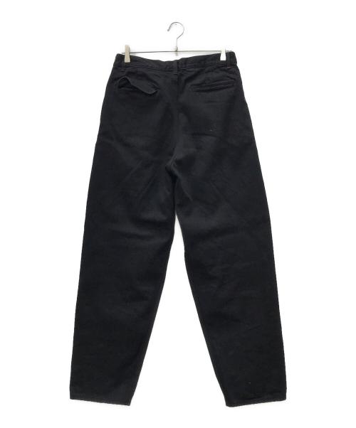 Graphpaper（グラフペーパー）Graphpaper (グラフペーパー) Selvage Denim Two Tuck Tapered Pants ブラック サイズ:2の古着・服飾アイテム