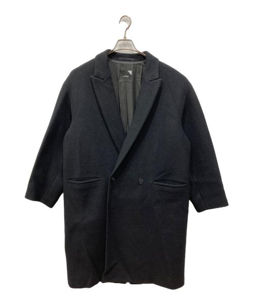 ATON（エイトン）ATON (エイトン) 140S BOUMOU MELTON ピークドラペルコート ブラック サイズ:4の古着・服飾アイテム