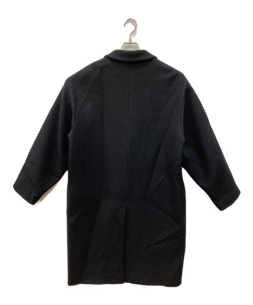 ATON（エイトン）ATON (エイトン) 140S BOUMOU MELTON ピークドラペルコート ブラック サイズ:4の古着・服飾アイテム