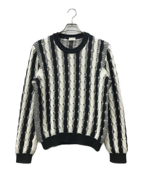 Saint Laurent Paris（サンローランパリ）Saint Laurent Paris (サンローランパリ) コットンニット ブラック サイズ:Mの古着・服飾アイテム