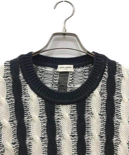 Saint Laurent Paris（サンローランパリ）Saint Laurent Paris (サンローランパリ) コットンニット ブラック サイズ:Mの古着・服飾アイテム