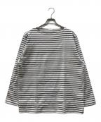 COMOLIコモリ）の古着「ボーダーボートネック」｜ホワイト