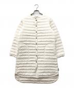 Traditional Weatherwearトラディショナルウェザーウェア）の古着「アークリー ロング カラーレス キルティングコート」｜ホワイト