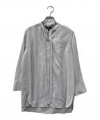 theoryセオリー）の古着「Prime Georgette Tie Blouse」｜グレー