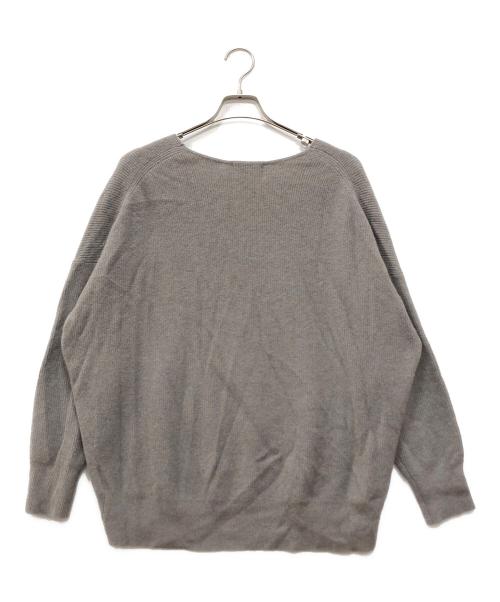 RIVE DROITE（リヴドロワ）RIVE DROITE (リヴドロワ) ヘアリーウール片畦Vネックニット グレー サイズ:Fの古着・服飾アイテム
