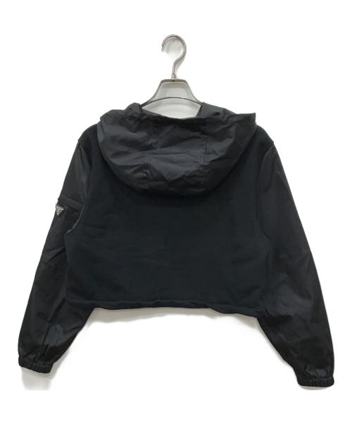 PRADA（プラダ）PRADA (プラダ) Re-Nylon切替パーカー ブラック サイズ:Sの古着・服飾アイテム