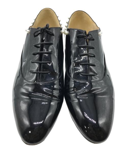 FOXEY（フォクシー）FOXEY (フォクシー) パールエナメルパンプス ブラック サイズ:37の古着・服飾アイテム