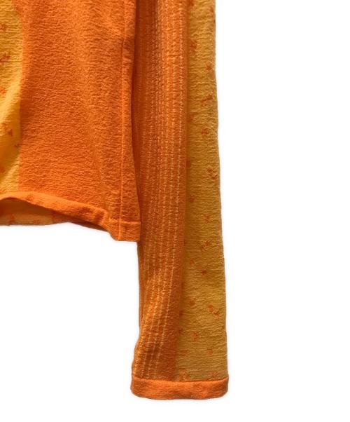 Mame Kurogouchi（マメクロゴウチ）Mame Kurogouchi (マメクロゴウチ) 総柄カットソー オレンジ サイズ:Mの古着・服飾アイテム