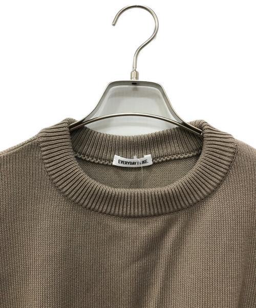 EVERYDAY I LIKE.（エヴリデイ アイ ライク）EVERYDAY I LIKE. (エヴリデイ アイ ライク) ベーシックニット ブラウン サイズ:FREE 未使用品の古着・服飾アイテム