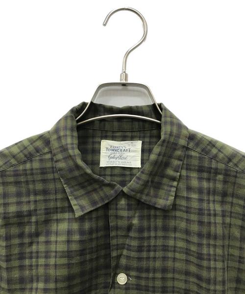 TOWN CRAFT（タウンクラフト）TOWN CRAFT (タウンクラフト) オープンカラーシャツ グリーン サイズ:Mの古着・服飾アイテム