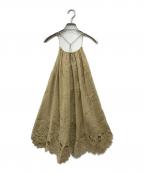 Plageプラージュ）の古着「RAMIE COTTON EMBRO CAMI」｜ベージュ