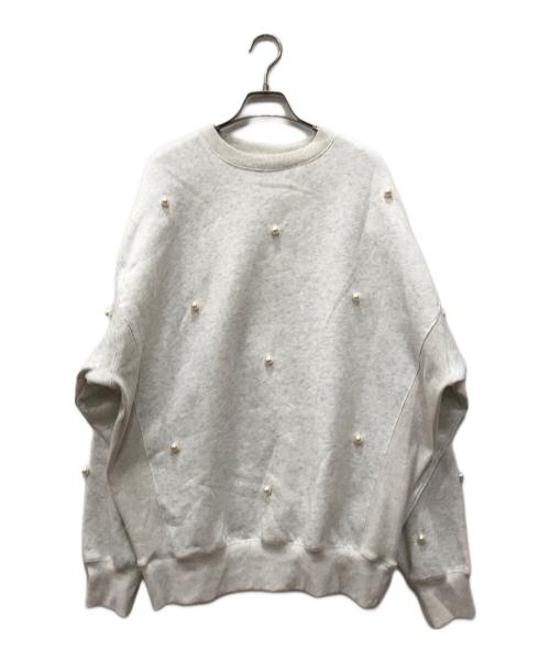 MARRY ME（メリーミー）MARRY ME (メリーミー) パールスウェット グレー サイズ:FREEの古着・服飾アイテム