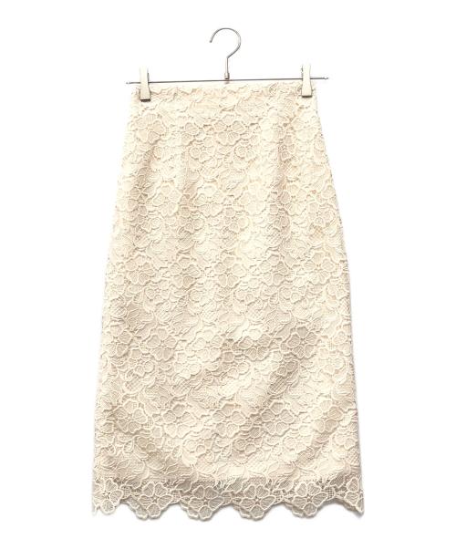 ANAYI（アナイ）ANAYI (アナイ) アネモネレースタイトスカート ホワイト サイズ:34の古着・服飾アイテム