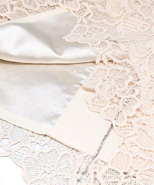 ANAYI（アナイ）ANAYI (アナイ) アネモネレースタイトスカート ホワイト サイズ:34の古着・服飾アイテム