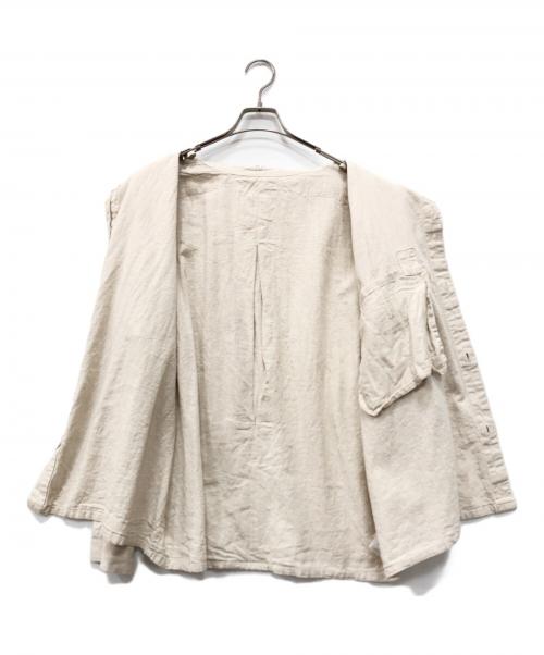HEAR MY NAME（ヒアマイネーム）HEAR MY NAME (ヒアマイネーム) リネンジャケット ベージュ サイズ:FREEの古着・服飾アイテム