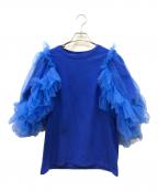VIVIANOヴィヴィアーノ）の古着「チュールトップス」｜ブルー