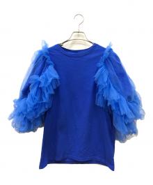 VIVIANO（ヴィヴィアーノ）の古着「チュールトップス」｜ブルー