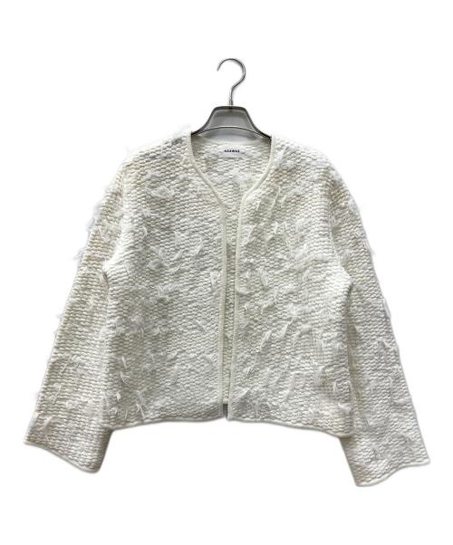 ADAWAS（アダワス）ADAWAS (アダワス) FRENGE TWEED JACKET ホワイト サイズ:FREEの古着・服飾アイテム
