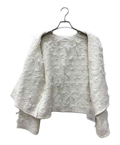 ADAWAS（アダワス）ADAWAS (アダワス) FRENGE TWEED JACKET ホワイト サイズ:FREEの古着・服飾アイテム