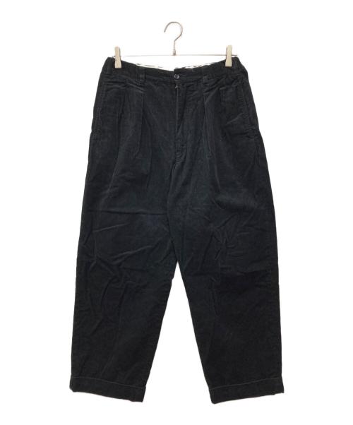 TapWater（タップウォーター）TapWater (タップウォーター) Corduroy Tuck Trousers ブラック サイズ:34の古着・服飾アイテム
