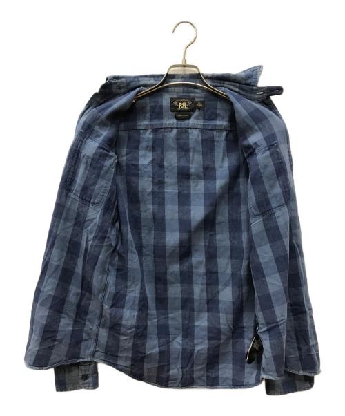 RRL（ダブルアールエル）RRL (ダブルアール) チェックシャツ ブルー サイズ:XSの古着・服飾アイテム