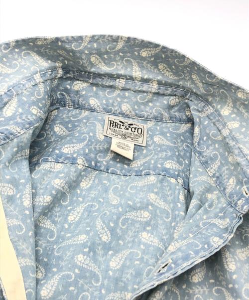 RRL（ダブルアールエル）RRL (ダブルアールエル) ペイズリー柄シャツ スカイブルー サイズ:XSの古着・服飾アイテム