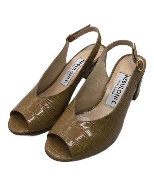 NEBULONIE（ネブローニ）NEBULONIE (ネブローニ) ヒールサンダル ベージュ サイズ:37の古着・服飾アイテム